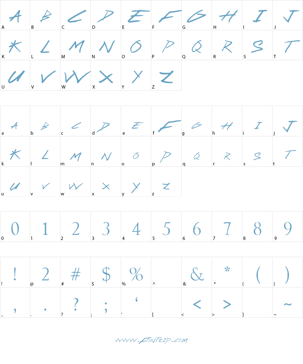 Sassy Stark Font Character